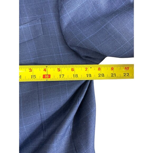 Tommy Hilfiger Men's Suit Jacket Blazer Size 38R Windowpane Blue Plaid - Picture 6 of 16